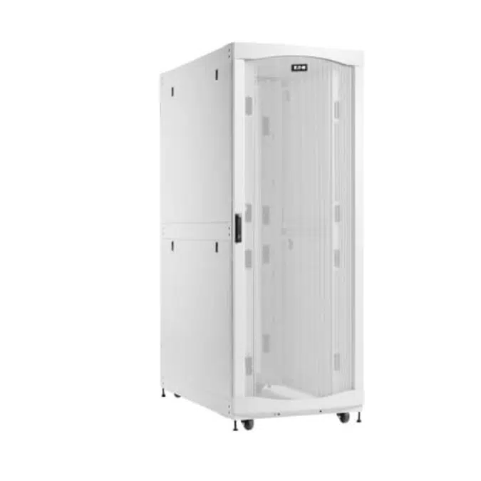 Eaton SmartRack 45U Extra-Deep Extra-Wide Heavy-Duty Rack Enclosure Cabinet for AI Servers, White