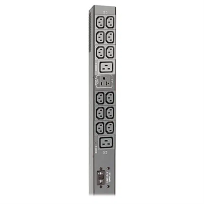 8.6kW 3-Phase Monitored PDU, LX Interface, 208/120V Outlets (36 C13/6 C19/3 5-15/20R), LCD, NEMA L21-30P, 1.8m/6 ft. Cord, 0U 1.8m/70in. Height, TAA