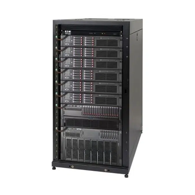 25U SmartRack Standard Depth Server Rack Enclosure Cabinet with doors and side panels