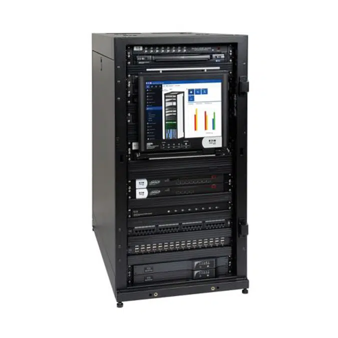 25U SmartRack Standard Depth Server Rack Enclosure Cabinet with doors and side panels