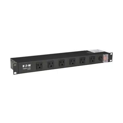Bild für 1U Rack-Mount Power Strip, 120V, 15A, 5-15P, 12 Outlets (Right-Angled Widely Spaced), 15-ft. Cord
