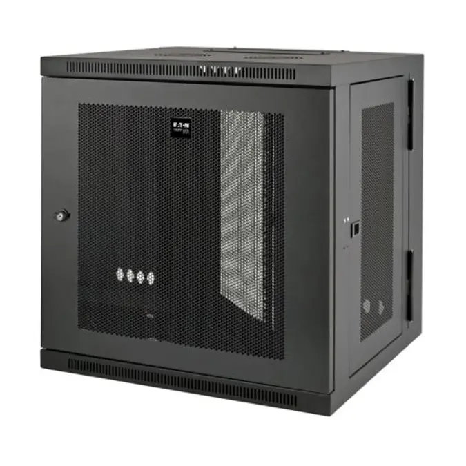 SmartRack 12U Low Profile Switch Depth Wall Mount Rack Enclosure Cabinet, Hinged Back