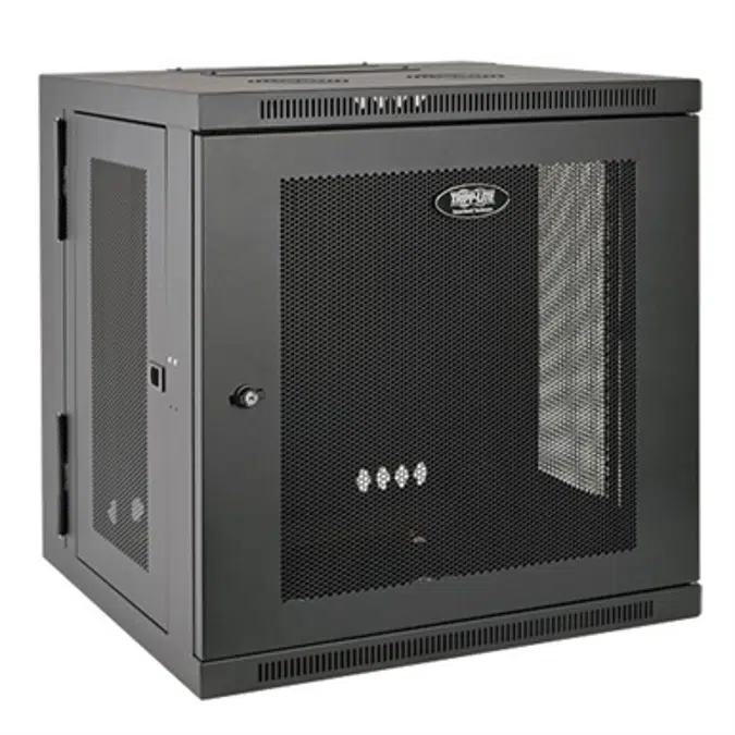 BIM objects - Free download! SmartRack 12U Low Profile Switch Depth Wall  Mount Rack Enclosure Cabinet, Hinged Back