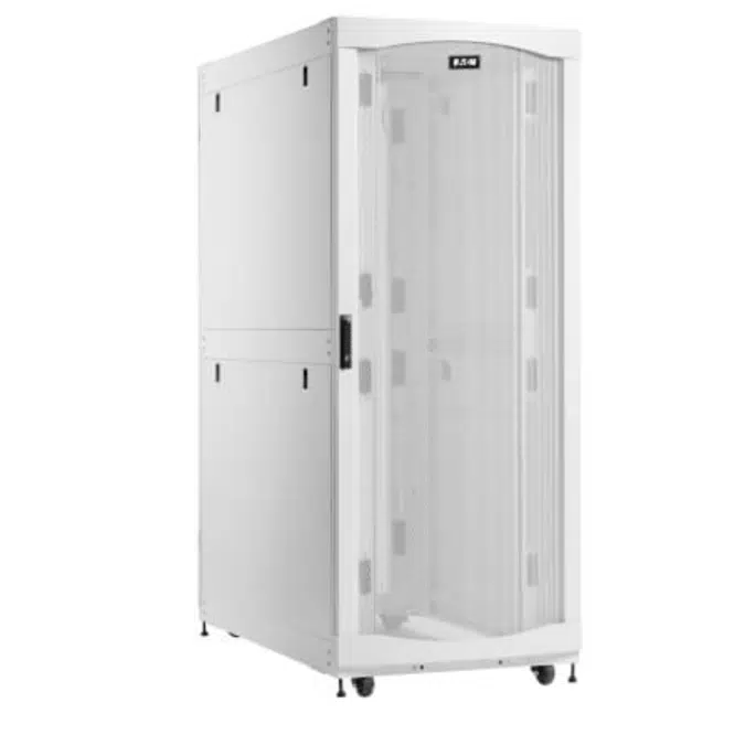 Eaton SmartRack 42U Extra-Deep Standard-Width Heavy-Duty Rack Enclosure Cabinet for AI Servers, White