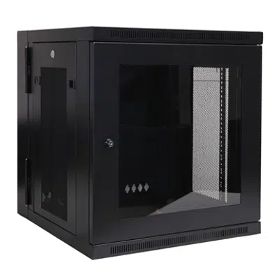Image for SmartRack 12U Low Profile Switch Depth Wall Mount Rack Enclosure Cabinet with Clear Acrylic Window, Hinged Back