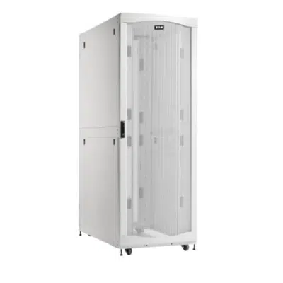 Eaton SmartRack 48U Extra-Deep Extra-Wide Heavy-Duty Rack Enclosure Cabinet for AI Servers, White 이미지