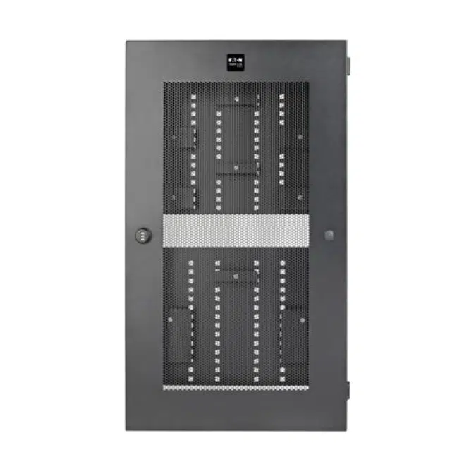 SmartRack 3U Low-Profile Vertical-Mount Switch-Depth Wall-Mount Structured Wiring Enclosure with Adjustable Equipment Brackets