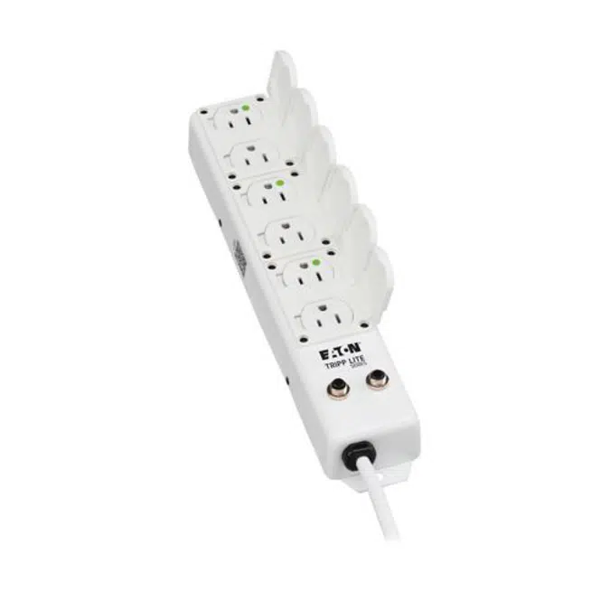 UL 1363A Medical-Grade Power Strip; 6 15A Hospital-Grade Outlets, Safety Covers, 15 ft. Cord