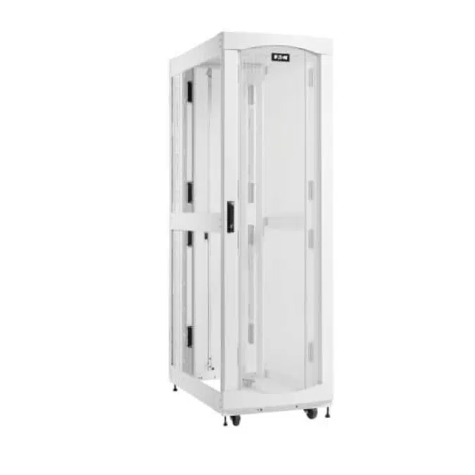 Eaton SmartRack 42U Standard-Depth Standard-Width Heavy-Duty Rack Enclosure Cabinet for AI Servers, White