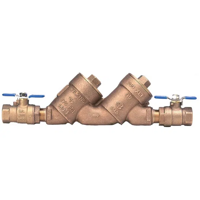 Wilkins 950XLT Double Check Backflow Preventer, 3/4" to 2"