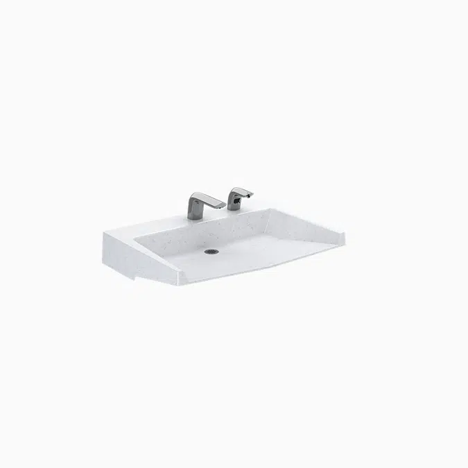 QSA-81000 SloanStone® Quartz Wall-Mounted Arrowhead Sink with Angle Bracket