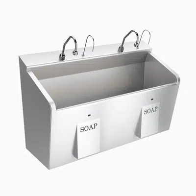 bild för Stainless Steel ESS 3200 2-Station Wall-Mounted Deluxe Scrub Sink