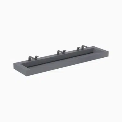 bild för Designer Series™ DSWD 83000 3-Station Wall-Mounted Weir Deck Sink