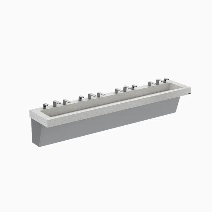 AD-84000 Clark Street® AER-DEC® 4-Station Wall-Mounted Sink