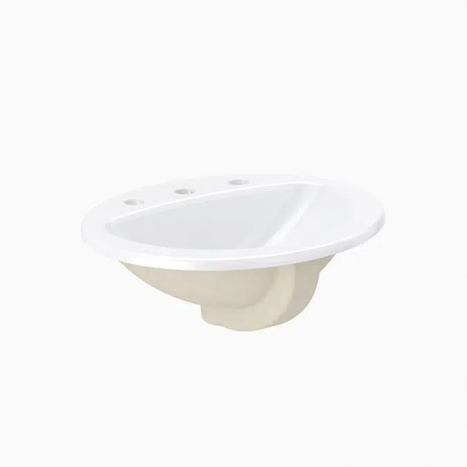 SS 3802 Vitreous China Drop-In Lavatory