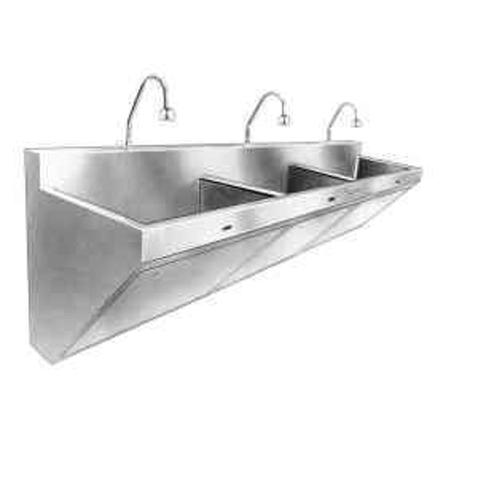 ESS 2300 Scrub Sink - Triple Station Stainless Steel Scrub Sink with Sensor-Operated Faucet