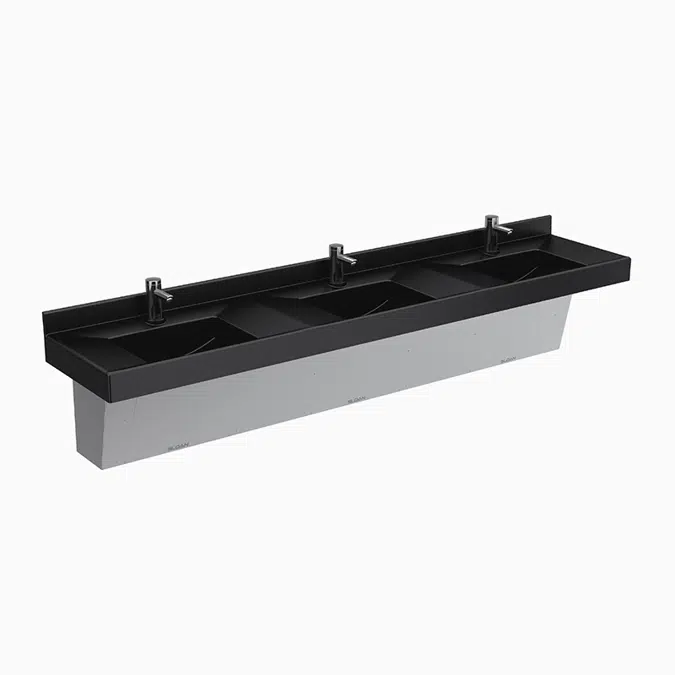 ELC-83000 SloanStone® 3-Station Wall-Mounted Counter Top Sink