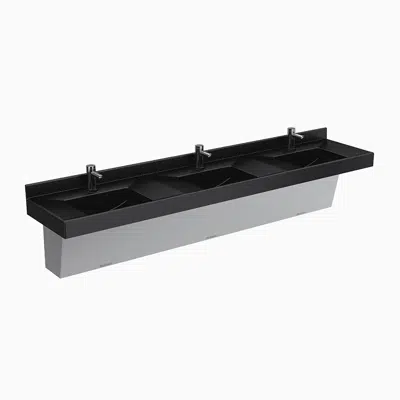 Image for ELC-83000 SloanStone® 3-Station Wall-Mounted Counter Top Sink