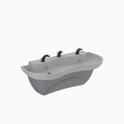 imagem para ELS-62000 SloanStone® 2-Station Wall-Mounted Lavatory System Sink