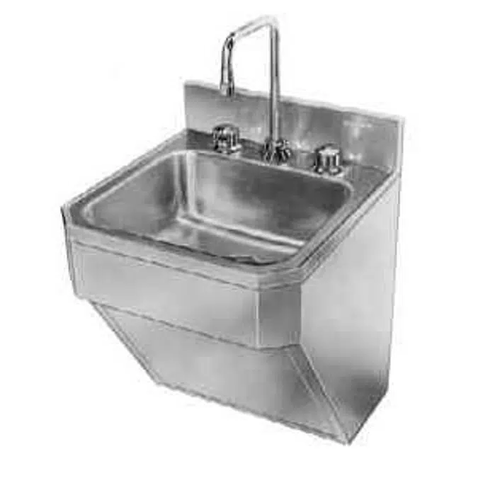 Stainless steel sensor-operated wash basins