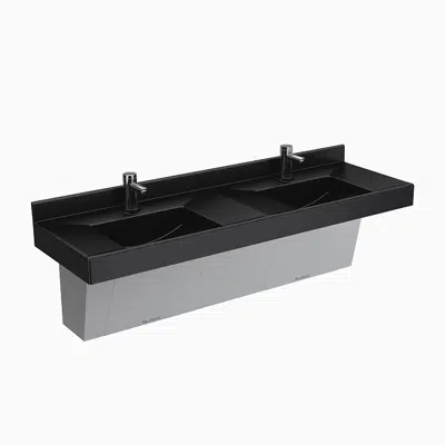 ELC-82000 SloanStone® 2-Station Wall-Mounted Counter Top Sink图像