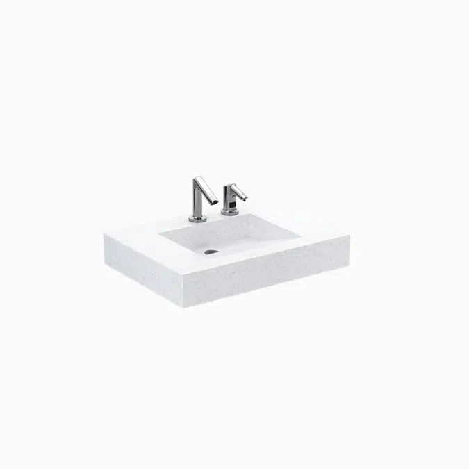 QSGR-81000 SloanStone® Quartz Wall-Mounted Gradient Sink with Angle Bracket