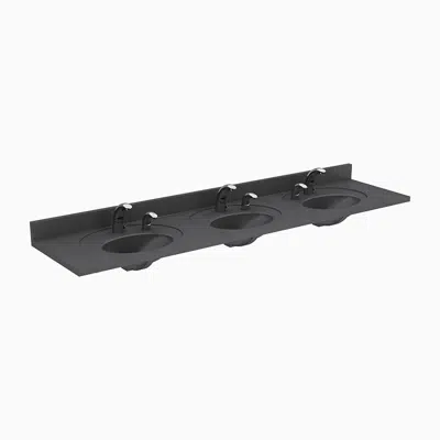 Image for ELC-43000 SloanStone® 3-Station Wall-Mounted Counter Top Sink