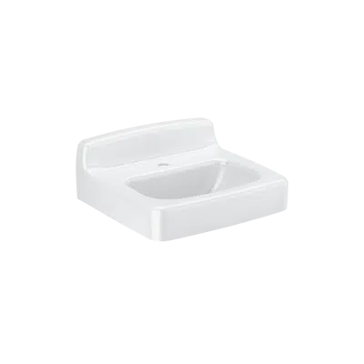 afbeelding voor SS 3117 Enamelled Cast Iron Wall-Mounted Backsplash Lavatory