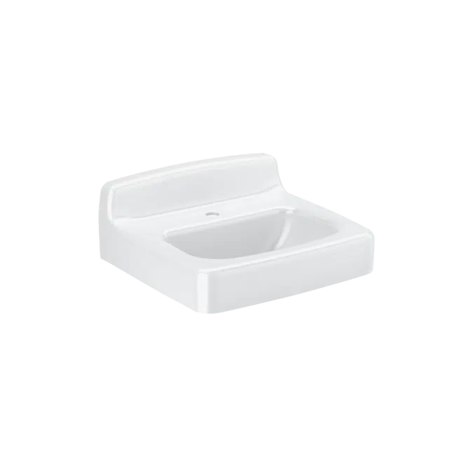 SS 3117 Enamelled Cast Iron Wall-Mounted Backsplash Lavatory