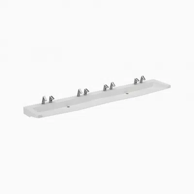 SloanStone® ELA 84000 4-Station Wall-Mounted Arrowhead Sink图像