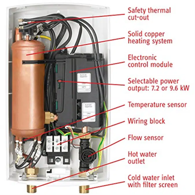 Stiebel Eltron 7200/9600W Commercial Electric Tankless Water Heater, 208/240VAC