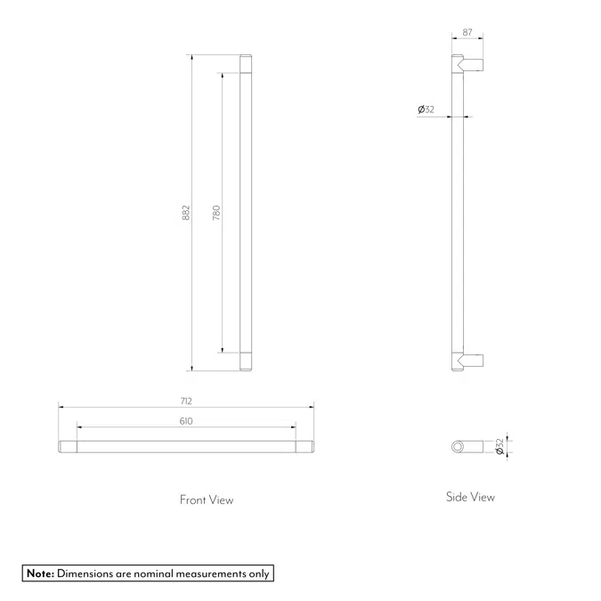 Aliro - Shower Grab Rail Set