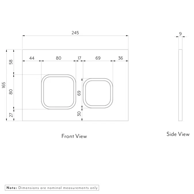 Delta Toilet Button - Glass