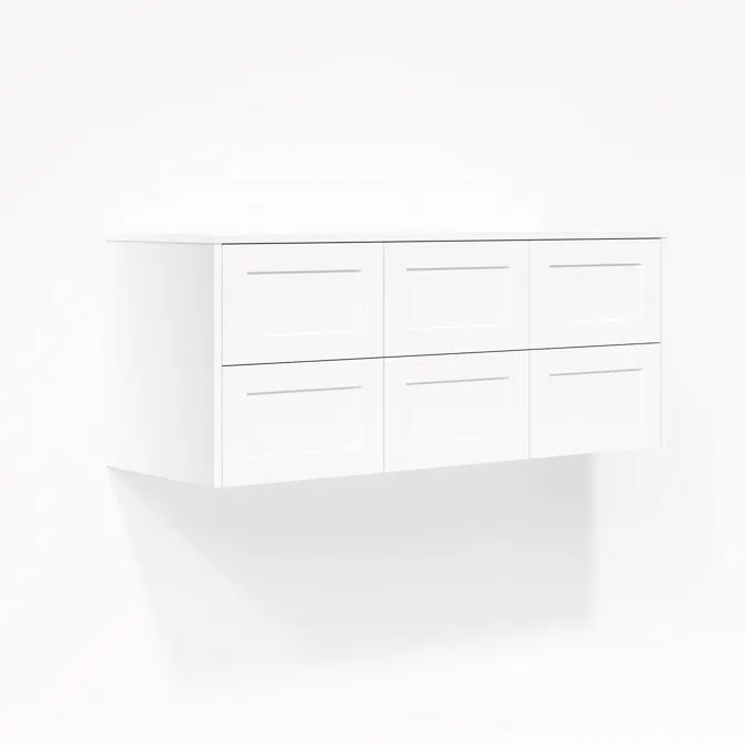 Addison 6-Drawer Vanity 1278mm - Shaker