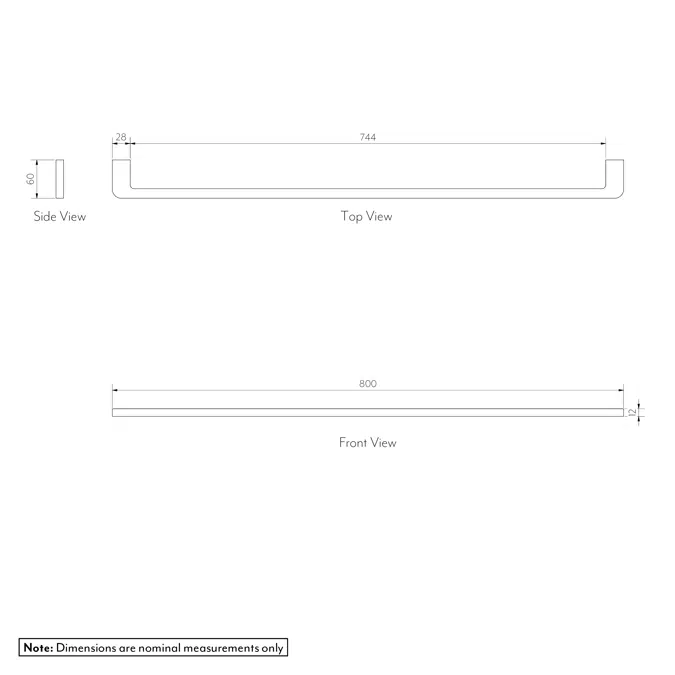 Nesso Towel Rail 800mm
