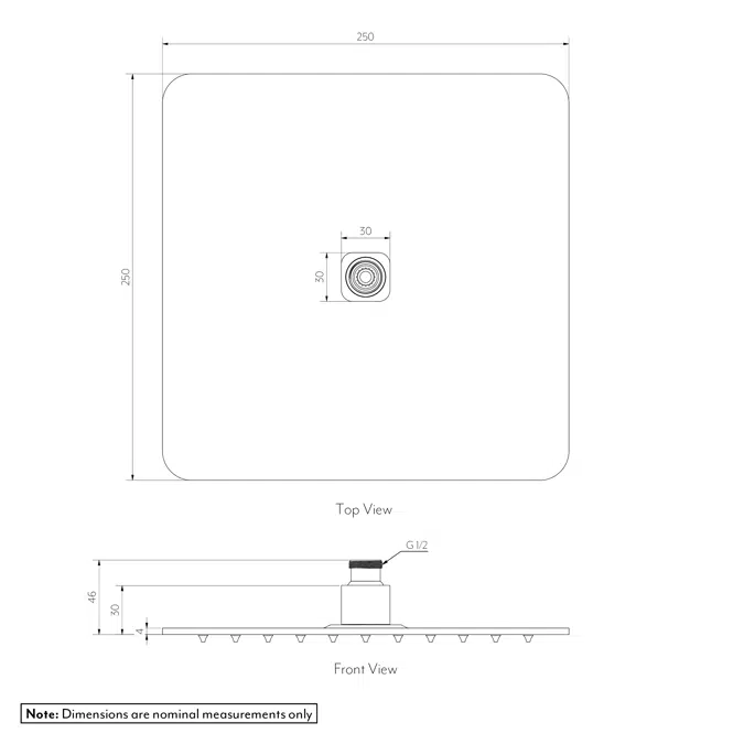 Nesso Shower Head 250mm