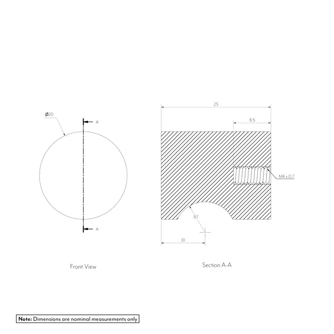 Pedra Small Knob 20mm
