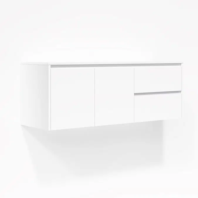 Archer 2-Door Vanity with Drawers on the Right 1428mm