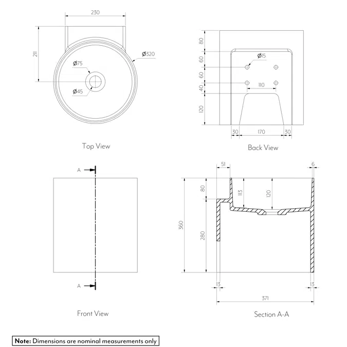 BIM objects - Free download! Esme Mini Wall-Mounted Basin | BIMobject