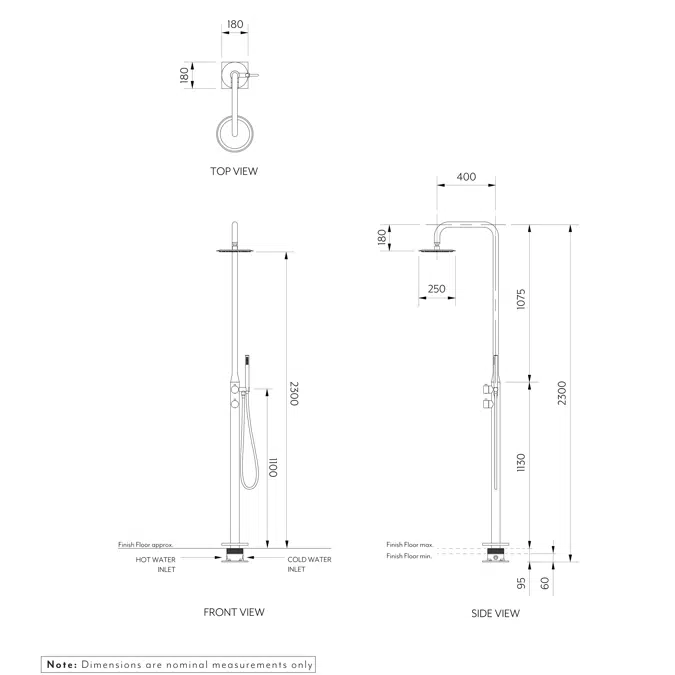 Sola Outdoor Shower Set