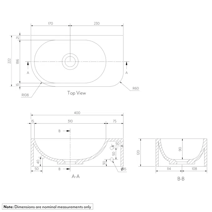 Vesi Wall-Mounted Basin