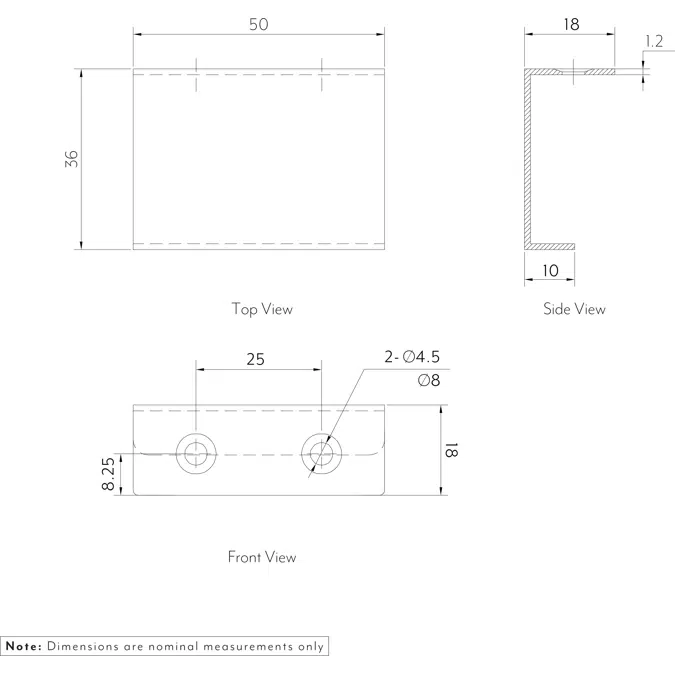 Rappana Cabinetry Pull 50mm