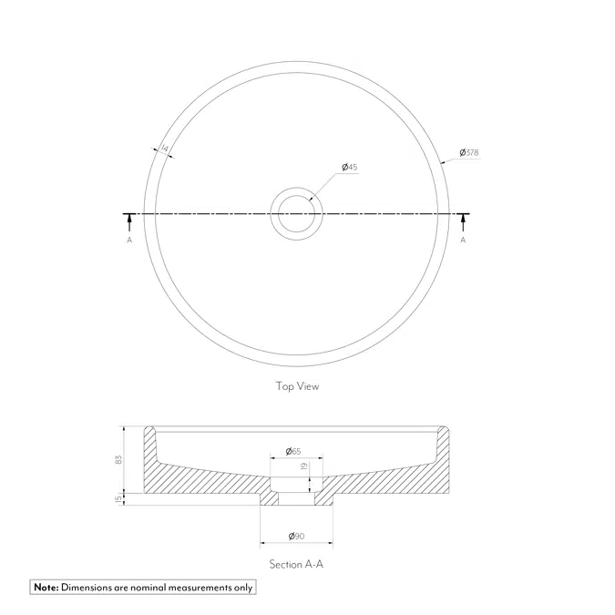 Pedra Round Basin Sink