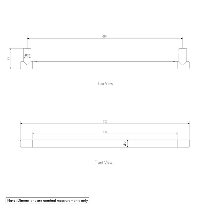 Aliro Single Rail 712mm