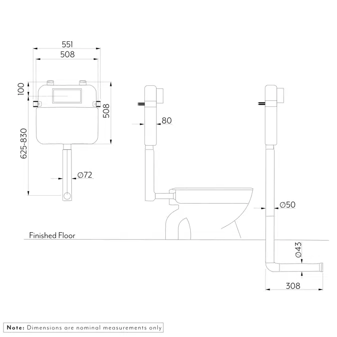ABI In-Wall Toilet Cistern