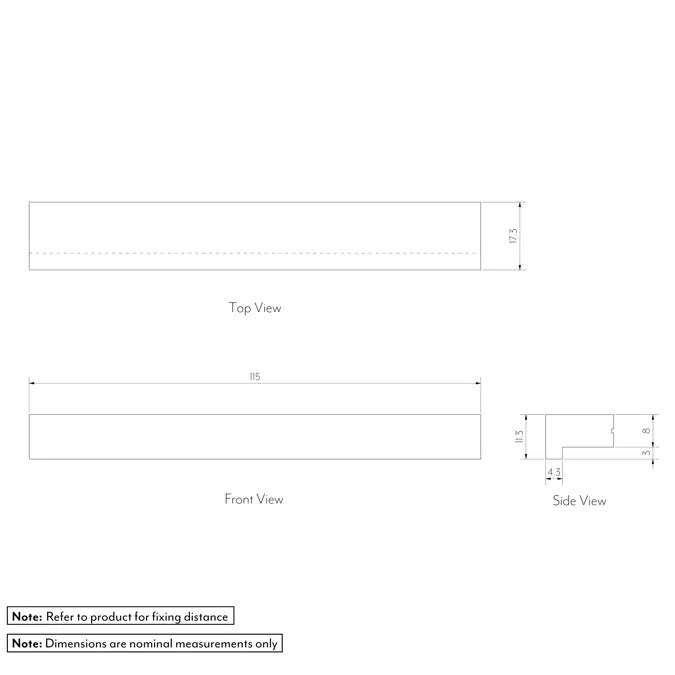 Beta Cabinetry Pull 115mm