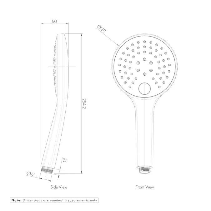 3-Function-Round-Hand Shower