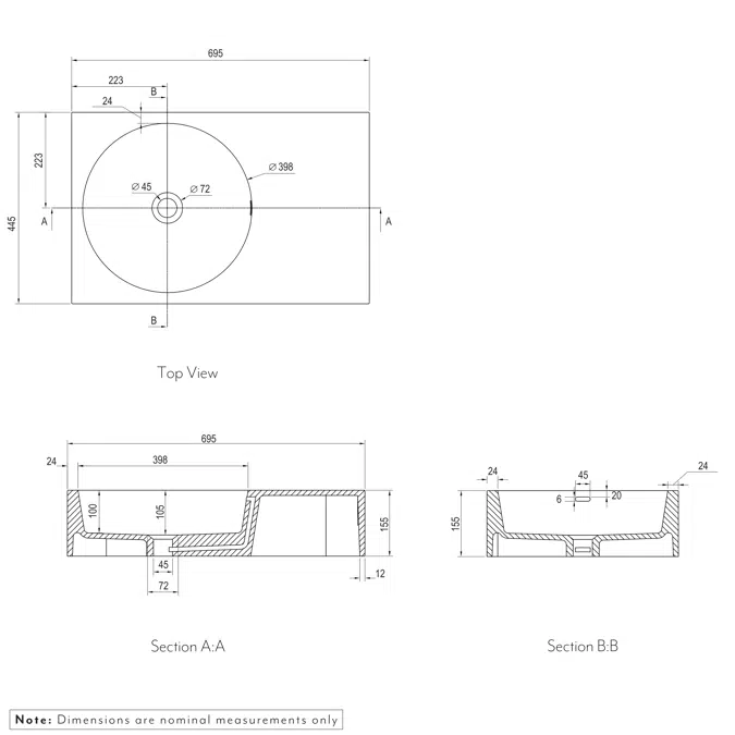 Coco Wall-Mounted Basin