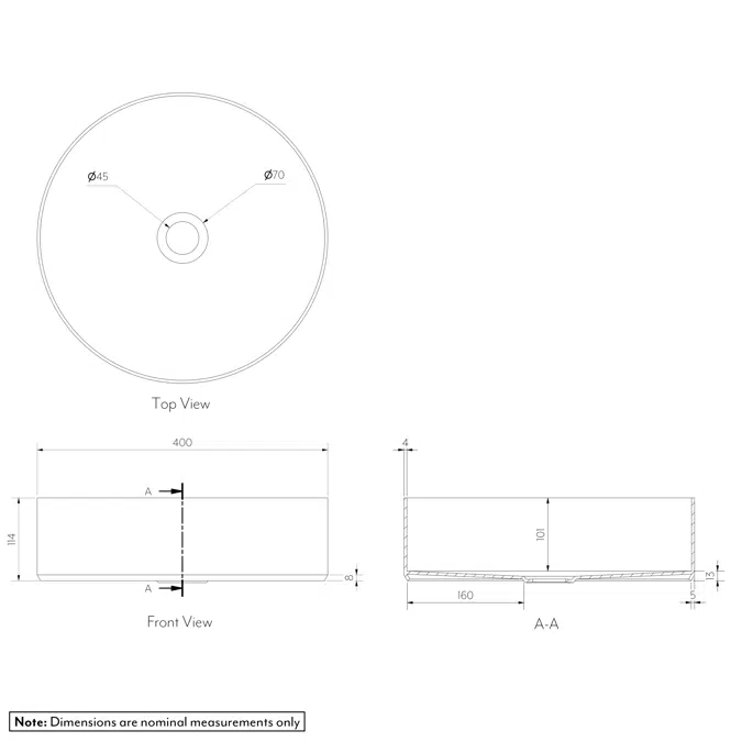 Harlow Round Basin Sink