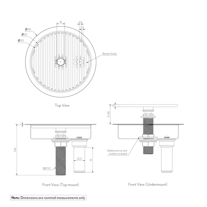 Glass Cleaner with Drain
